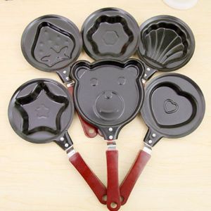 megadeal צעצועים Cute Shaped Egg Mould Pans Nonstick Stainless Mini Breakfast Egg Frying Pans Cooking Tools Steel Kitchen Accessoories